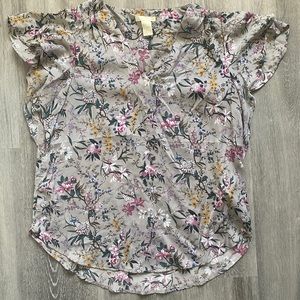 Silk Floral Top